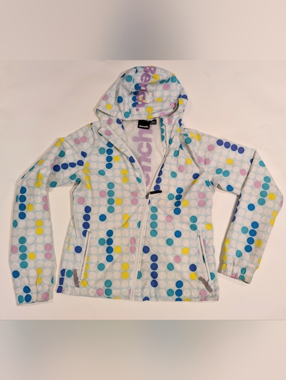 Bench Jacket With Poka Dot Print